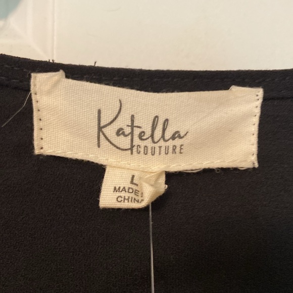 NWT Katella Black Belted Dress Large - Picture 4 of 8